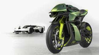 The AMB 001 Pro by Aston Martin & Brough Superior is a 997cc Track-only Superbike with Visceral Performance, Inspired by the Valkyrie AMR Pro Hypercar
