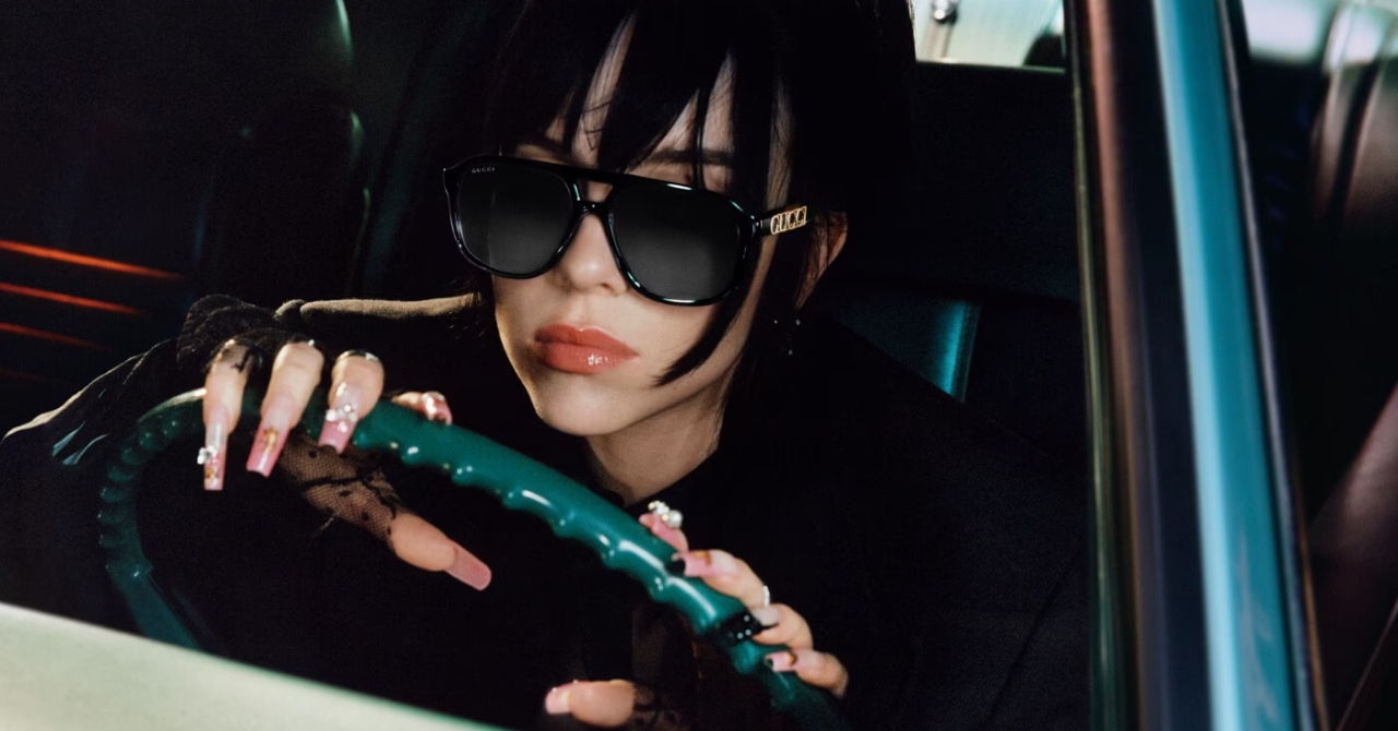 Popular American Singer/Songwriter Billie Eilish is The Face of Gucci's New Eyewear Campaign