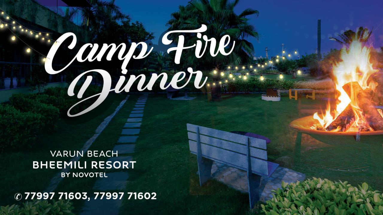Enjoy the Coziness of a Campfire Dinner at The Bheemili Resort, Andhra Pradesh